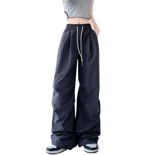 【速干多巴胺伞兵工装裤】夏季两穿降落伞拖地裤 慵懒冰丝褶皱休闲裤  商品图4