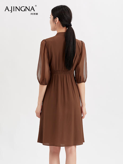 【通勤连衣裙】阿菁娜通勤松紧腰连衣裙F29X212033 商品图6