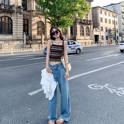 <曾小咸推荐>民族风条纹吊带背心 日常99.99 立减60 秒杀39.99！！ 商品图3