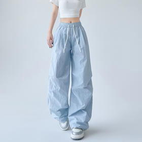 【速干多巴胺伞兵工装裤】夏季两穿降落伞拖地裤 慵懒冰丝褶皱休闲裤 