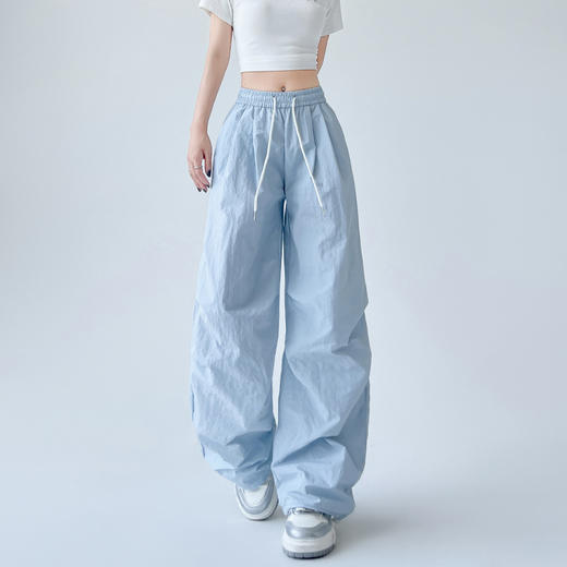 【速干多巴胺伞兵工装裤】夏季两穿降落伞拖地裤 慵懒冰丝褶皱休闲裤  商品图0