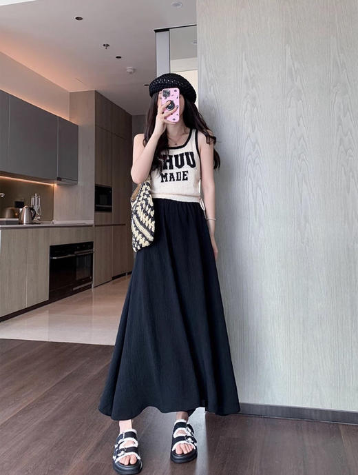 松弛感肌理冰丝裙裤 商品图4