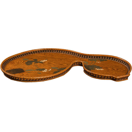 藤编彩绘葫芦纹茶盘 商品图5