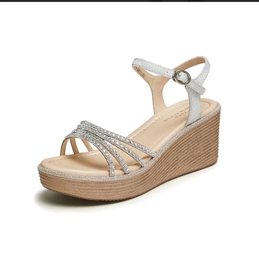 【他她】休闲坡跟凉鞋 商品图0