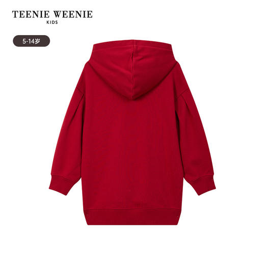 TeenieWeenie Kids小熊童装秋季童泡泡袖连帽中长卫衣TKOM247741N 商品图5