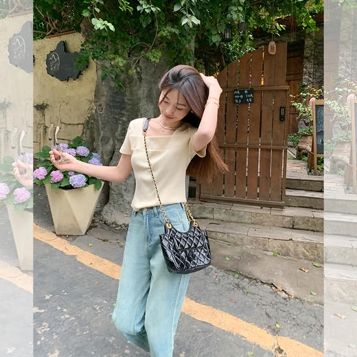 <曾小咸推荐>【出挑日常】三色方领T恤 商品图4