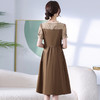 翻领拼结连衣裙，中式国风气质优雅中长裙QYM- XY-24Y170-Y 商品缩略图2