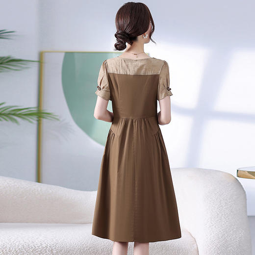 翻领拼结连衣裙，中式国风气质优雅中长裙QYM- XY-24Y170-Y 商品图2