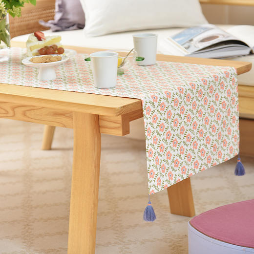 四季花系列茶旗轻奢高端桌旗茶几田园复古 商品图2