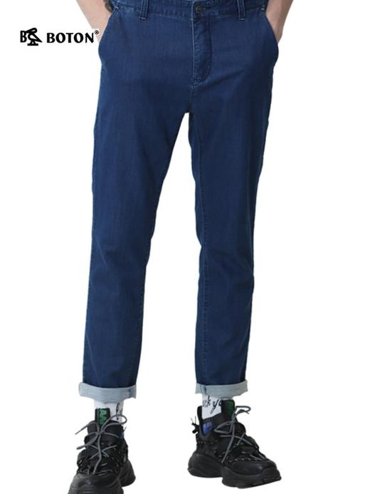 波顿春夏薄款弹力修身直筒高端牛仔裤男士冰爽高端品牌裤子ME683220 商品图1