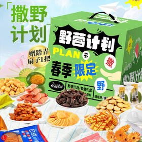 「“撒野”计划！多口味搭配」阿婆家的野营计划露营零食大礼包礼盒 春游的用品网红零食休闲