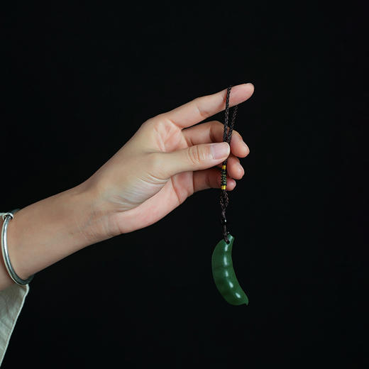 王斌杰紫砂精品扁豆挂饰宜兴紫砂文玩手把件茶桌摆件茶玩可养精美雕塑配饰 商品图1