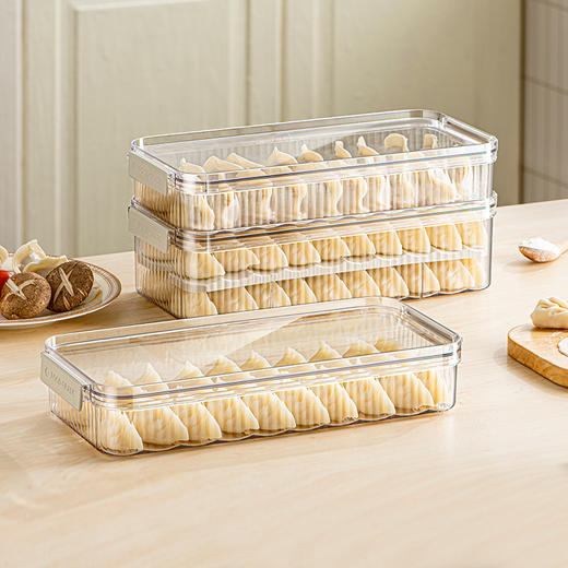 摩登主妇饺子盒家用厨房食品级速冻冷冻密封保鲜盒专用馄饨收纳盒 商品图0