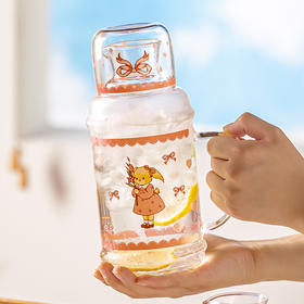 摩登主妇赫拉兔玻璃冷水壶耐高温凉水壶水杯大容量家用果汁冷泡壶