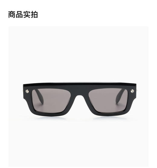 ALEXANDER MCQUEEN 黑色女士圆形太阳镜 商品图1