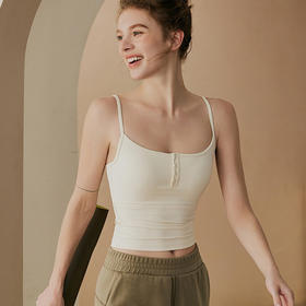 【限时秒】YOGACODE【火树银花系列】2024 春夏瑜伽服背心女带胸垫性感细肩带运动上衣DSB734