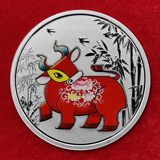 牛年彩色银章 含纯银18克 封装评级 带礼盒 商品图0