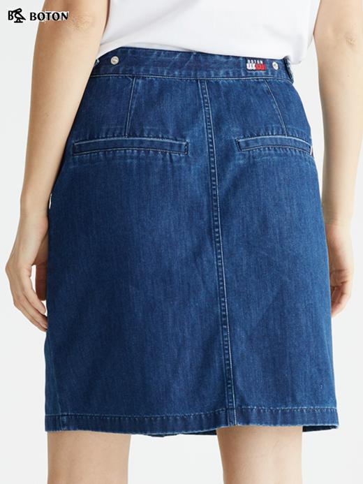 波顿高腰牛仔半身裙女年夏季a字复古百搭时尚包臀短裙子LK210222 商品图3