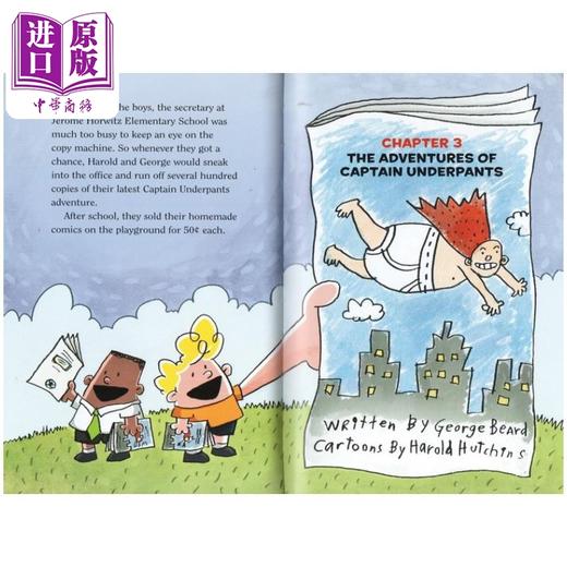 【中商原版】内裤超人全彩版 1-6册 Captain Underpants 1-6 平装 英文原版 学乐儿童幽默故事书 爆笑漫画桥梁章节书 趣味漫画 商品图2