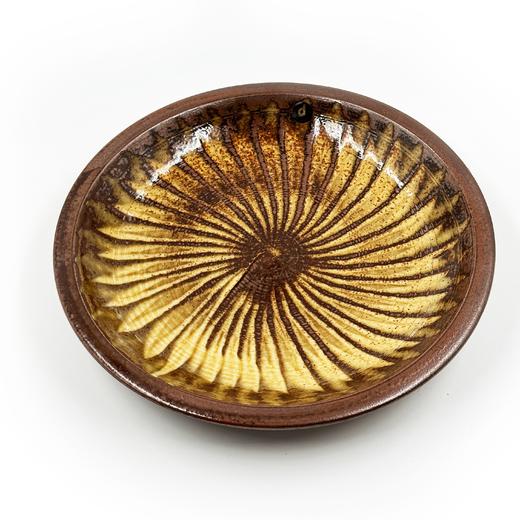 太田哲三窑 刷毛纹碟 黄色 商品图1