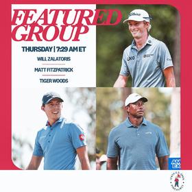 老虎伍兹，马特·菲茨帕特里克，威尔·萨拉托里斯｜24美国公开赛第一轮特色组集锦