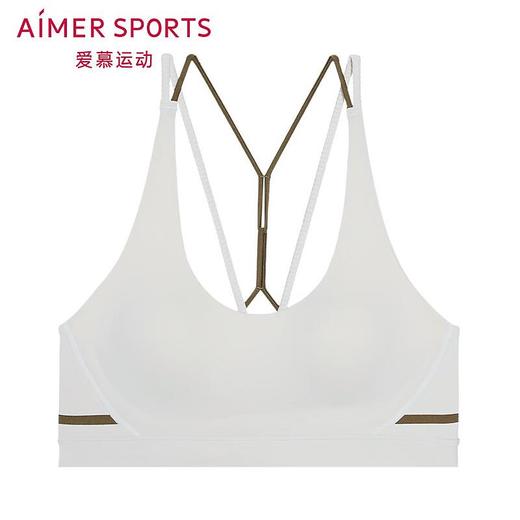 【直发】爱慕运动背心式文胸女轻舞瑜伽美背文胸后背交叉背心式AS116S71 白垩色H90 160 商品图0