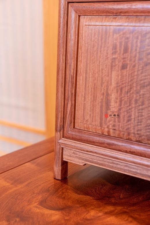 红桥红  家具严选  缅甸花梨(大果紫檀）  【39直棂 小茶水柜】 商品图4
