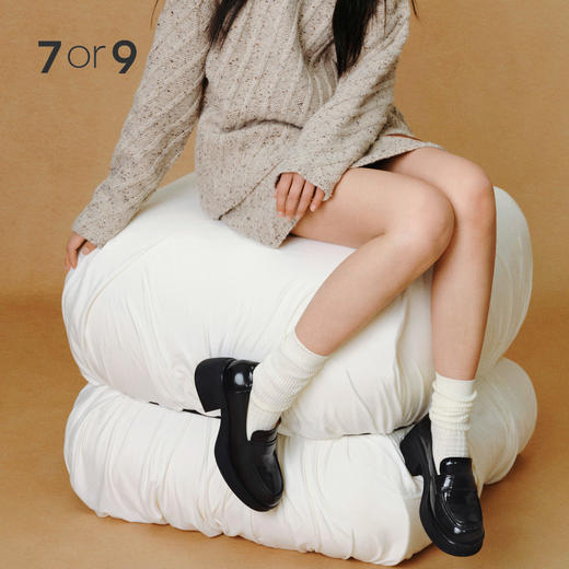 【促销款】7or9小床垫系列厚底乐福鞋-可可米糕 商品图1