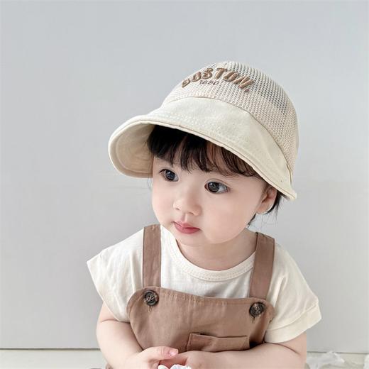 宝宝防晒遮阳帽儿童帽子夏季网眼大帽檐鸭舌帽遮阳帽出游防晒帽潮聚 商品图3