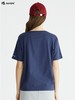 波顿夏季百搭简约设计感纯棉短袖女t恤宽松宝蓝打底纯色半袖上衣LT273222 商品缩略图4