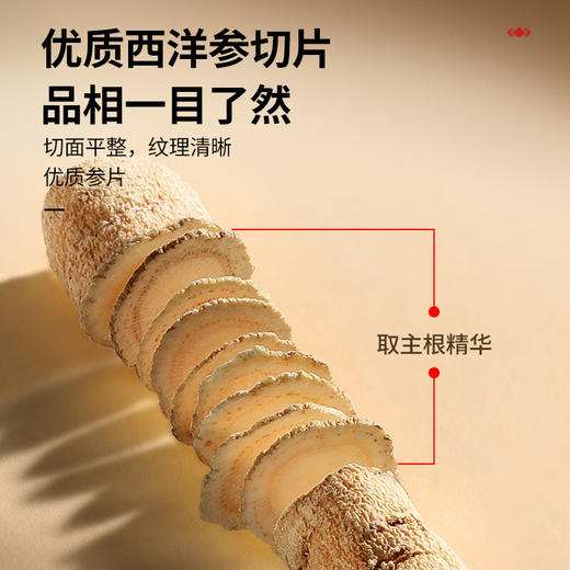北京同仁堂 青源堂【父亲节礼物】西洋参片100克 大片约1.0-1.4cm长白山花旗参人参切片皂苷滋补品 商品图3