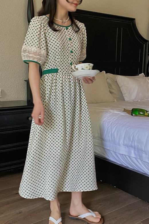 L.Fleuri 波点泡泡袖连衣裙 16195 商品图1