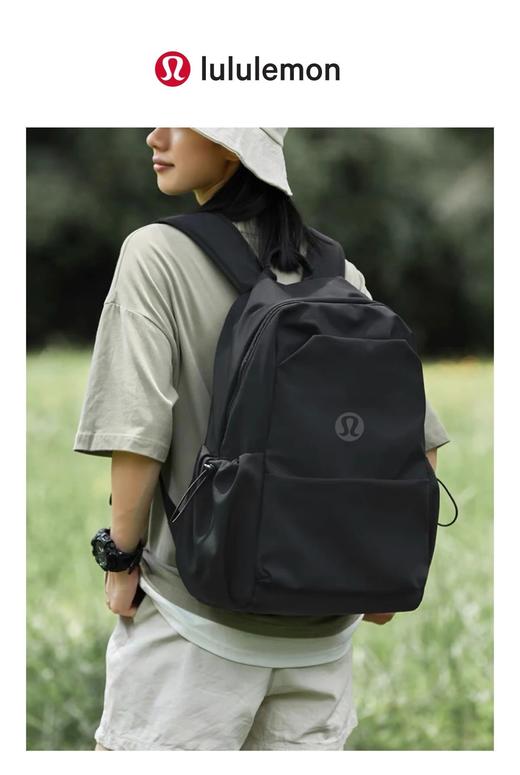 LULU家情侣款大容量磁吸扣双肩包 商品图1