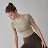 【限时秒】YOGACODE【火树银花系列】2024 罗纹运动上衣半固定胸垫健身服短袖T恤DST865 商品缩略图2