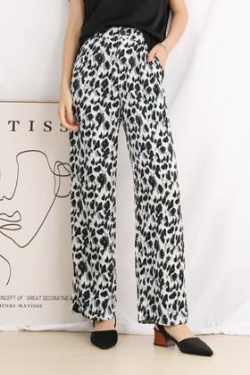 Kai & Kiera 时尚洋气高腰垂感豹纹裤 13156