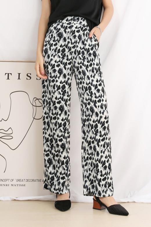 Kai & Kiera 时尚洋气高腰垂感豹纹裤 13156 商品图0