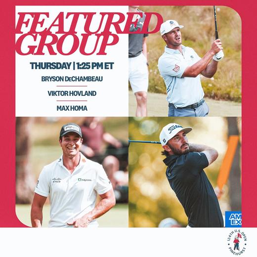 布莱森·德尚布、维克多·霍夫兰、马克斯·霍马｜2024美国公开赛第一轮特色组集锦 商品图0