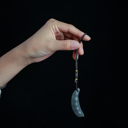 王斌杰紫砂精品扁豆挂饰宜兴紫砂文玩手把件茶桌摆件茶玩可养精美雕塑配饰 商品图2