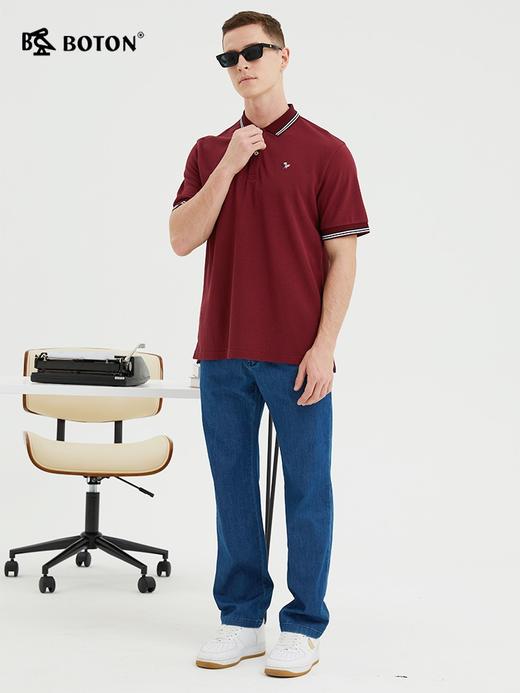 波顿男士高端保罗polo衫短袖夏季纯棉针织t恤商务休闲透气上衣MT893222 商品图1