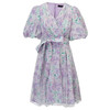 复古浪漫紫花茶歇V领显瘦连衣裙MS85DR069 商品缩略图0