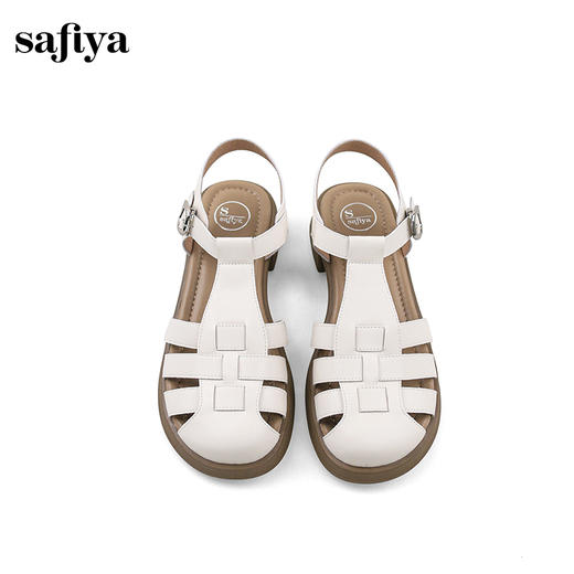 Safiya/索菲娅2025 夏新款休闲镂空复古平底罗马凉鞋 SF42115085/SFD2115085 商品图4