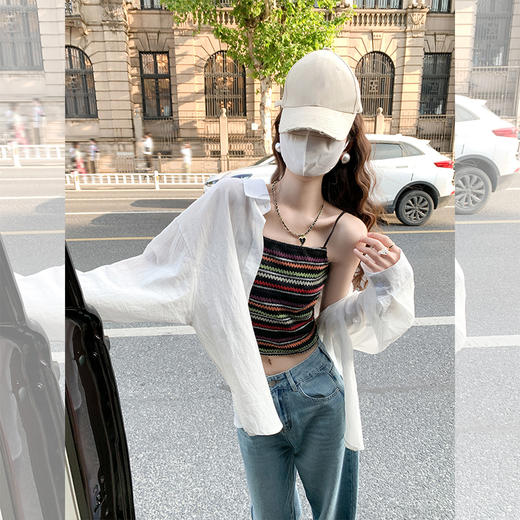 <曾小咸推荐>民族风条纹吊带背心 日常99.99 立减60 秒杀39.99！！ 商品图1