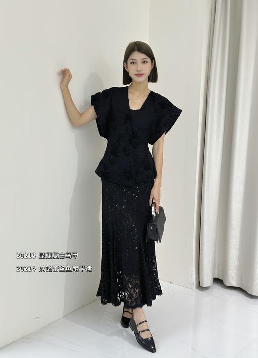 74W20216#一粒扣复古马甲 商品图2