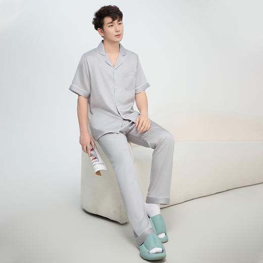 多喜爱 夏季天丝睡衣/家居服（短袖长裤款/短袖短裤款/长袖长裤款） 商品图1