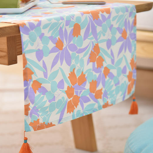 夏日郁金香系列茶旗轻奢高端桌旗茶几田园复古 商品图3