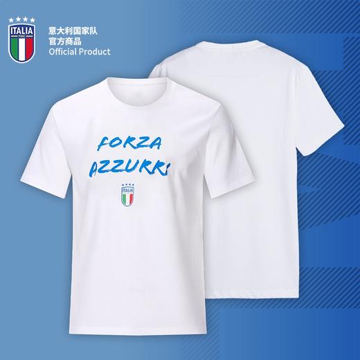 【官方正版】意大利国家队|蓝白口号助威T恤欧洲杯短袖足球迷运动服 商品图1