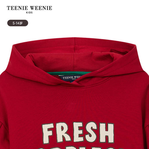 TeenieWeenie Kids小熊童装秋季童泡泡袖连帽中长卫衣TKOM247741N 商品图7