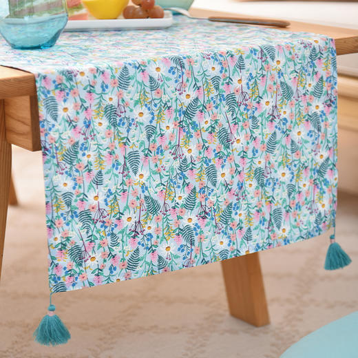 北欧碎花系列茶旗轻奢高端桌旗茶几田园复古 商品图1