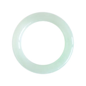 【天然正品】天然收藏级细腻无杂裂厚桩糯冰种晴水绿57.5号圆条手镯 150624XY49