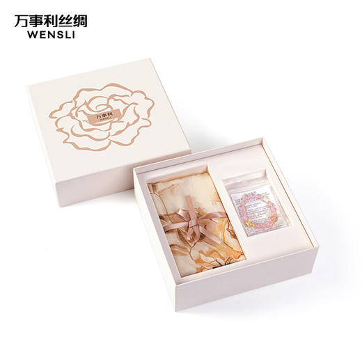 万事利“夏沐”丝巾金沙琉璃手串礼盒 商品图1